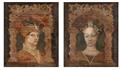 Bonifacio Bembo - Zwei Bildnispaare, jeweils in gemaltem gotischem Spitzbogen eingefasst - image-2