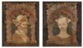 Bonifacio Bembo - Zwei Bildnispaare, jeweils in gemaltem gotischem Spitzbogen eingefasst - image-1