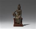 A bronze figure of a Water-and-Moon Guanyin. Song dynasty, 11th/13th century - image-1