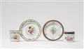 Two Meissen porcelain cups and saucers with bouquets - image-1