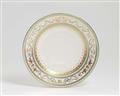 A Vienna porcelain plate with arabesque and carnation decor - image-1