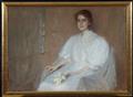 Ernestina Schultze-Naumburg (Orlandini) - Portrait of a Lady in a White Dress, presumably a Self Portrait - image-2