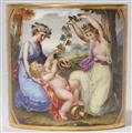 A signed Royal Vienna porcelain cup and saucer - image-2