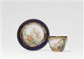 A Meissen porcelain cup and saucer with mythological scenes - image-1