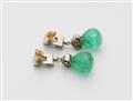 Paar Ohrringe mit Smaragdpampeln - image-2
