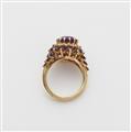A French 18k gold and amethyst cluster ring. - image-3