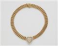 A German 18k gold and diamond chain necklace. - image-1