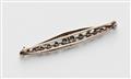 An Austrian late 19th century 14k red gold, silver and diamond bar brooch. - image-2