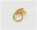 A Greek 18k gold ancient style ram's head ring. - image-1