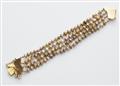 A German 18k yellow gold Biwa pearl bracelet. - image-2