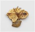 A German 18k gold and smoky quartz brooch. - image-2