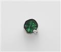 A German 18k white gold diamond ring with a rare 13.96 ct natural Columbian Trapiche emerald. - image-1
