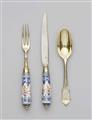 A museum quality Régence silver cutlery set in the original leather case - image-5