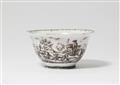 A porcelain bowl decorated with a stag hunt - image-2