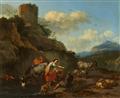 Nicolaes Berchem - Südliche Landschaft mit Hirten und ihren Tieren - image-2