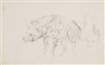 Johann Heinrich Wilhelm Tischbein - Three Animal Studies:
Study of a Leopard
Study of a Hyena
Striding Tiger - image-2