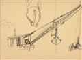 Lyonel Feininger - 4 doble-sided sketches for 'An der Seine, Paris' - image-3