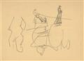 Lyonel Feininger - 4 doble-sided sketches for 'An der Seine, Paris' - image-4