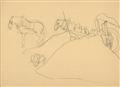 Lyonel Feininger - 4 doble-sided sketches for 'An der Seine, Paris' - image-8
