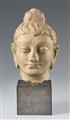 Kopf eines Buddha. Grauer Stein. Gandhara. 2./3. Jh. - image-1