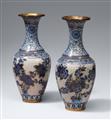 A pair of cloisonné enamel vases. 20th century - image-1