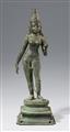 A fine bronze figure of Lakshmi (Shridevi). Southern India, Tamil Nadu. Vijayanagar period, ca. 15th century - image-1