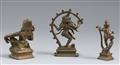 Drei kleine Gottheiten. Bronze. Südindien. 17./19. Jh. - image-2