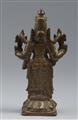 Figur des Vishnu. Kupfrige Bronze. Süd-Indien. 17./19. Jh. - image-2