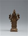 Figur des Vishnu. Kupfrige Bronze. Süd-Indien. 17./19. Jh. - image-3