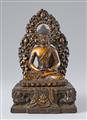 A wood figure of Buddha Amithaba. Tibet. 18th/19th century - image-1