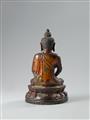 Buddha Shakyamuni. Bronze mit Lackfassung. 17./18. Jh. - image-2
