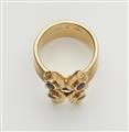 An 18k gold and sapphire Minoan style snake ring. - image-2