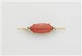 A German 18k gold, diamond and coral brooch. - image-1