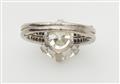 An 18k gold 6.54 ct transition-cut diamond solitaire ring. - image-4
