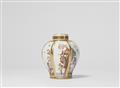 An early Meissen porcelain tea caddy with Hoeroldt Chinoiseries - image-2