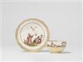 A Meissen porcelain tea bowl and saucer with Hoeroldt Chinoiseries - image-1