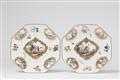 A pair of Meissen porcelain plates with Watteau scenes - image-1