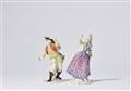 A pair of Nymphenburg commedia dell'arte porcelain figures
Capitano Spavento and Leda - image-1