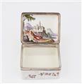 A Nymphenburg porcelain snuff box with castle motifs - image-2