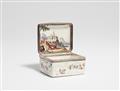 A Nymphenburg porcelain snuff box with castle motifs - image-3