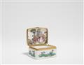A Meissen porcelain snuff box with hunting scenes - image-3