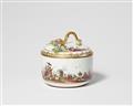 A Meissen porcelain sugar box with a merchant navy scene - image-2