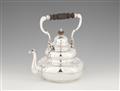 A large Leer silver tea kettle - image-1
