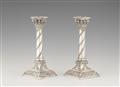 A pair of Louis XVI Minden silver candlesticks - image-1