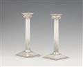 A pair of George III London silver candlesticks - image-1