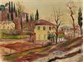Friedrich Feigl - Ohne Titel (Italienische Landschaft mit Häusern) - image-1
