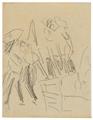 Ernst Ludwig Kirchner - Zwei sich umschauende Mädchen und Tanzpaar im Café - image-1