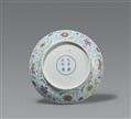 A fine and rare imperial doucai floral medallion dish. Yongzheng period (1722–1735) - image-2