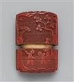 A four-case inrô in the manner of carved red lacquer. 19th century - image-2
