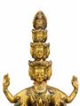 A Tibetan gilt bronze figure of the eleven-headed Avalokiteshvara. 18th/19th century - image-2